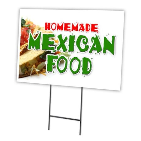 Signmission Homemade Mexican Food Yard & Stake outdoor plastic coroplast window, C-1216-DS-Homemade Mexican Food C-1216-DS-Homemade Mexican Food